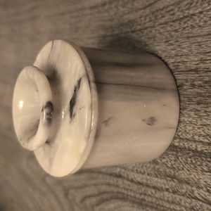 French Kitchen Marble Butter Bell White Gray Marble Butter Keeper